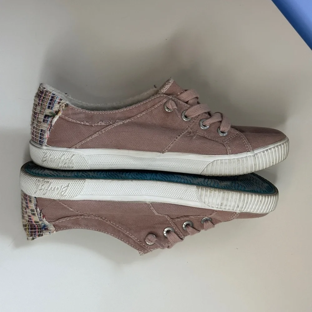 Blowfish Malibu Pink Multicolor Patchwork Canvas Sneakers - Picture 10 of 10